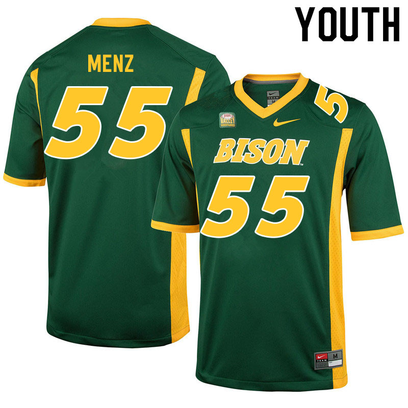 Youth #55 Kole Menz North Dakota State Bison College Football Jerseys Sale-Green